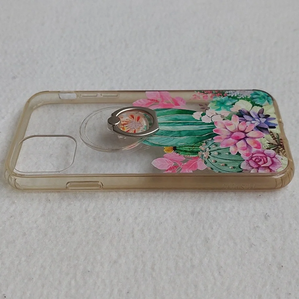 SOKAD Floral Cactus Phone Protective Case iPhone11 Cover with Ring Holder NWOT